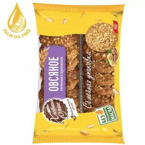Oatmeal Cookies with Peanuts, Family Pack, Khlebny Spas, 500g/ 1.1lb