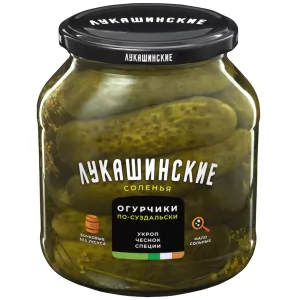 Salted Barrel Cucumbers Suzdal Style, Lukashinskie, 670g/ 23.63oz