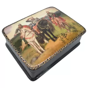 Wooden Jewellery Box Russian Lacquer Miniature 