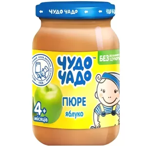 Baby Apple Puree SUGAR FREE 4+ Months, Chudo Chado, 170g / 6.0 oz