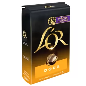 Ground Arabica Coffee Moulu Doux, L'OR, 250 g / 8.82 oz