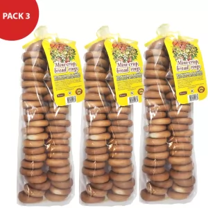 Pack 3 Mini Sushki Vanilla Hard Bagels, Franzeluta, 200g x 3