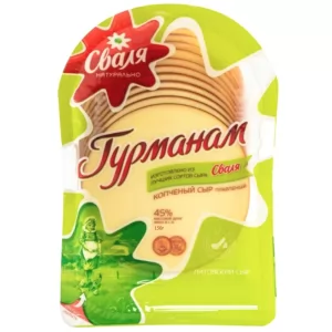 Smoked Processed Lithuanian Cheese 45% Fat Content 