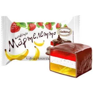 Triple-Layer Candy Strawberry-Banana-Cream, Marteletto, Akkond, 226g/ 0.5lb