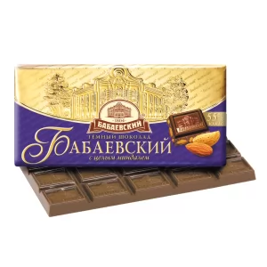 Babaevsky Dark Chocolate with Whole Almond, 3.52 oz / 100 g