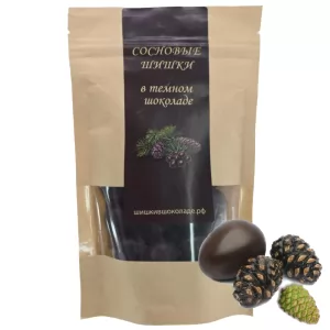 Young Candied Pine Cones in Dark Chocolate, 100g/ 3.53oz